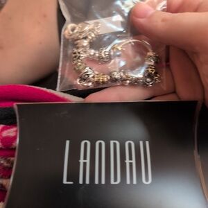 Landau Silver and Gold Charm Bracelet